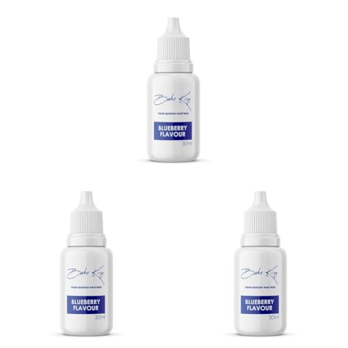 Image of BAKE KING Blueberry Flavour Essence 30ml | Baking Essential Ideal for Cakes, Jams, Cookies, Ice Creams, Chocolate (Pack of 3)
