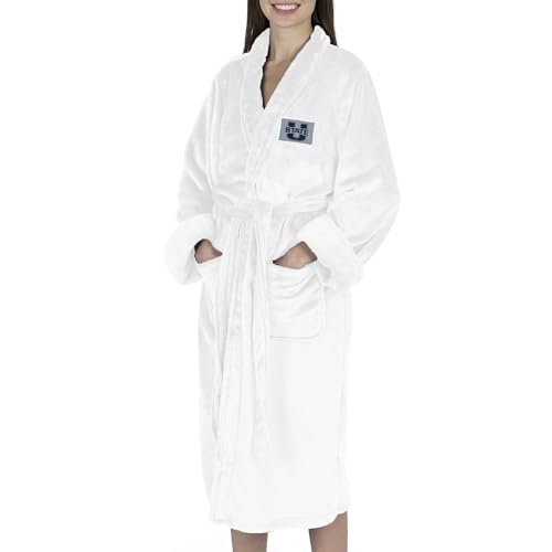 Northwest NCAA Utah State Aggies Silk Touch Bathrobe, White Out, S/M
