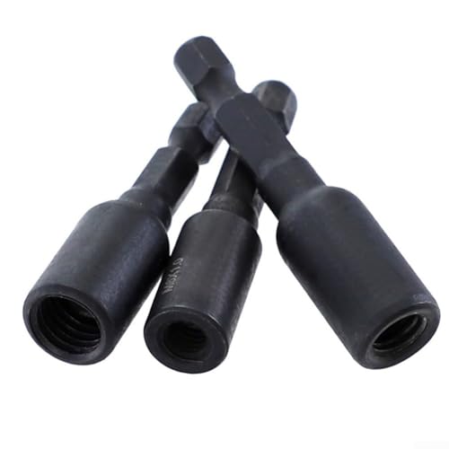 Juego de adaptadores de enchufe M6 M8 M10 CrMo con vástago hexagonal para tornillos de perforación previa en tableros con tuercas de inserción o perno de suspensión (B)