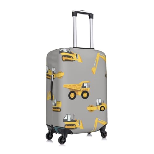 Construction Trucks Print Luggage Suitcase Covers Elastic Washable Luggage Protector Luggage Covers For Suitcase3