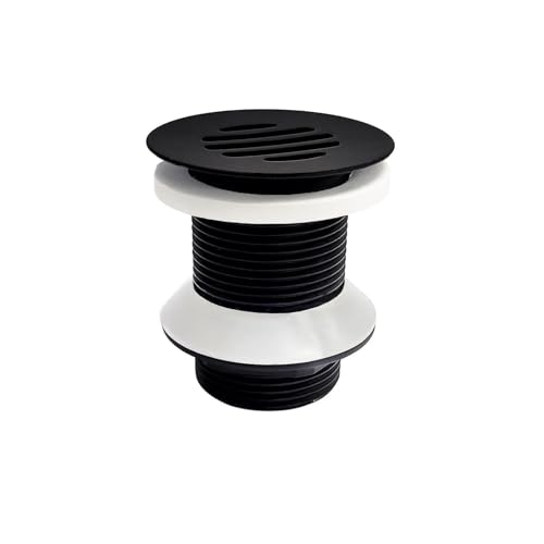 MOB-IN Bonde à écoulement Libre à Grille Noir Mat - sans trop Plein LISON