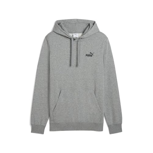 PUMA Men's Essentials Logo Fleece Hoodie (Available in Plus Sizes), Medium Gray Heather Ah25, XXL Big