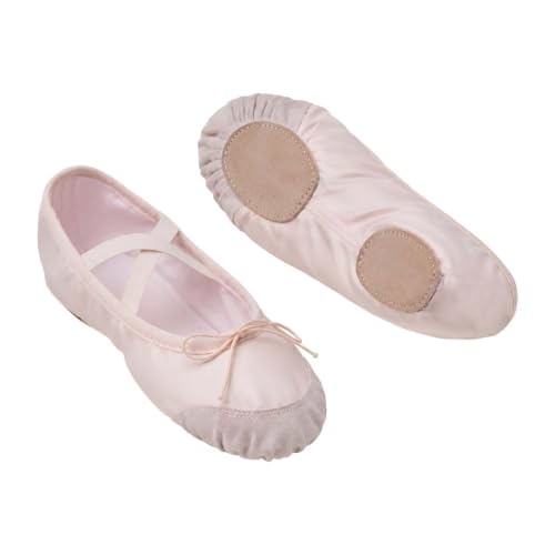 Zapatillas de Danza Clásica de Lona, Suela Dividida para Clase Estudio
