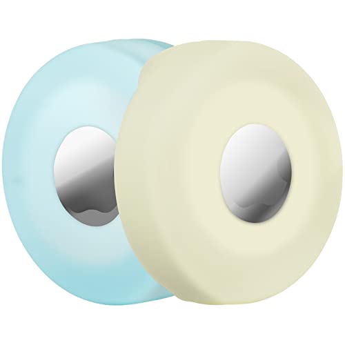 Geekipro Airtag Hundehalsband-Halter, Silikon-Schutzhülle für Apple Airtags, Anti-Verlust, Air-Tag-Schutzhülle, kompatibel mit Katzenhalsbändern und Schlaufe (2er-Pack) Cover