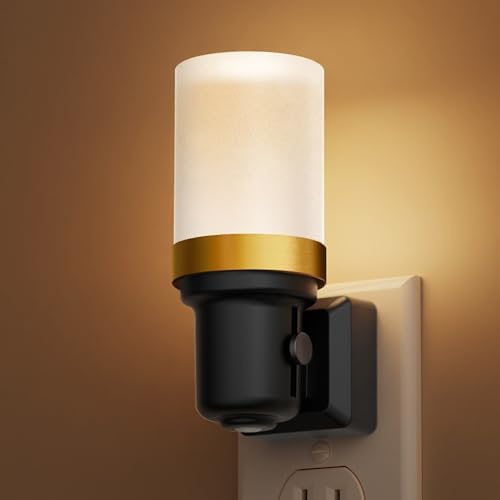 L LOHAS LED Night Light, Night Lights Plug into Wall, Dimmable Nightlight with Auto Light Sensor, 3000K Warm White 0-100LM, Plug in Night Light for Hallway Bedroom Bathroom