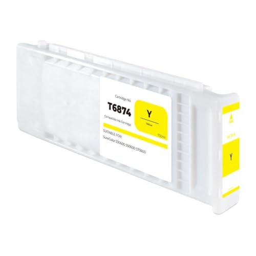 Cartouche T6871 T6874 jaune compatible imprimante S30600 S50600 encre solvant faible traceur