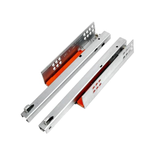 Folpus 2pcs tiroir des rails coulissants sous-la fermeture douce pour la cuisine, Longueur 45cm