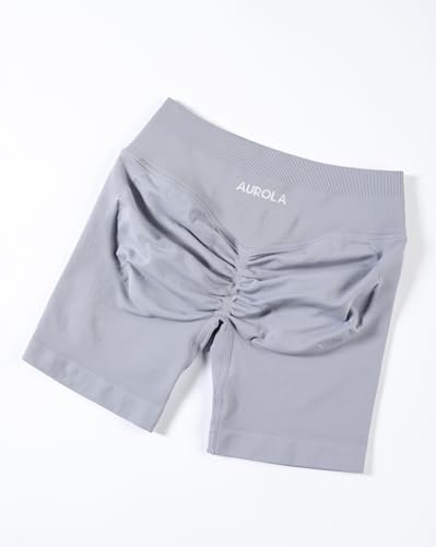 Image of AUROLA Influence Workout Shorts for Women,2.5 3.5 4.5 5.5 6.5 No Roll Up Squat Proof Scrunch Seamless Compression Gym Short