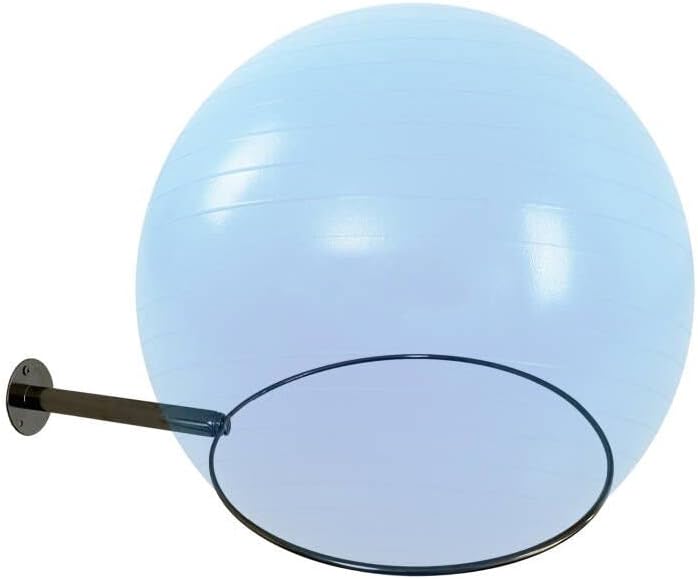 AUXPhome Wall Mounted Stainless Steel Yoga Ball Holder, for Exercise/Yoga/Stability Balls 32 cm to 86 cm, for Fitness Class or Home Gym, with Screws