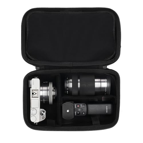 HonGLorD Hard Carrying Case Compatible with Sony Alpha a6000 / a6100 / a6200/a6300 / a6400 / a6500 / a6600 Mirrorless Digital Camera Case (Plus Size)