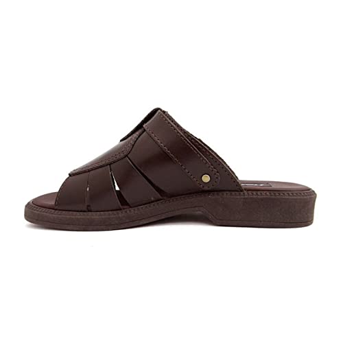 Chinelo Sandália Casual Masculino Itapuã Rústico Urbano Confortável Com Fivela Couro 1603Z18 Café