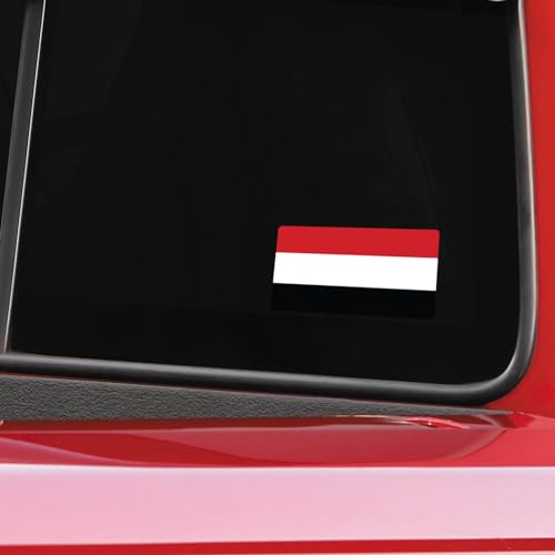 Image of World Country Flag Decal Stickers - Two Pack - for Cars Windows Bumpers Laptops Tablets Tumblers Cups Walls (Yemen)