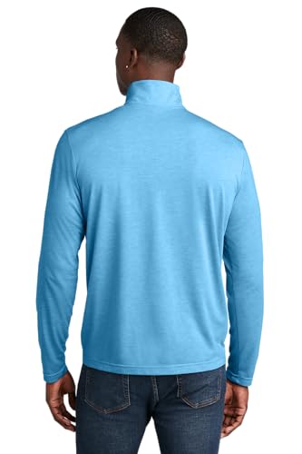 SPORT-TEK PosiCharge Tri-Blend Wicking 1/4-Zip Pullover ST407, Pond Blue Heather, X-Large3