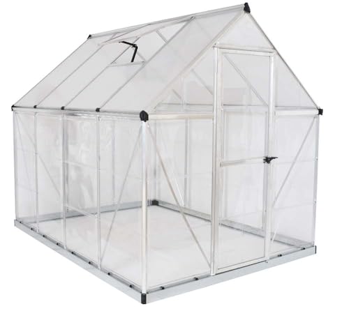 Palram Hybrid Gewächshaus, Silber, 247x185x208 cm