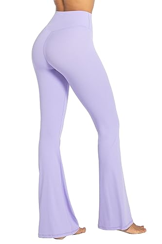 Image of Sunzel Flare Leggings, Crossover Yoga Pants with Tummy Control, High-Waisted and Wide Leg
