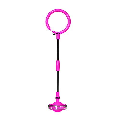 Juego de bolas de balanceo intermitentes, anillo de salto colorido, círculo de salto, plegable, juego de fitness LED, juguete para niños, rosa
