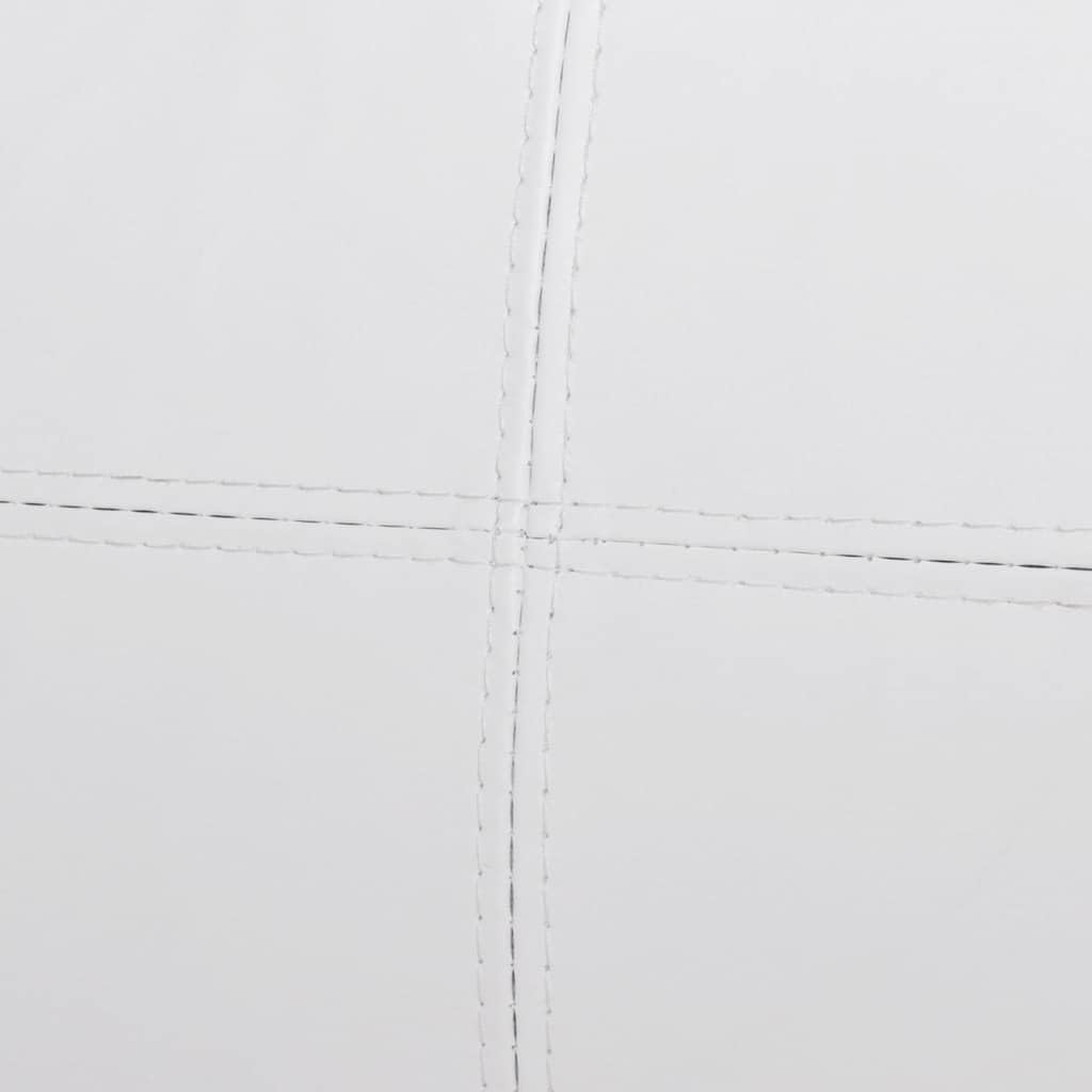 Sofá modular de 3 plazas de piel sintética, color blanco