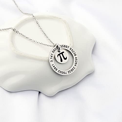 Collar Pi de plata con colgante matemático FUSTMW talla grande 4