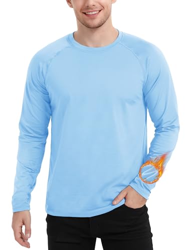 Cavva Thermal Shirts for Men Fleece Lined Base Layers Cold Weather Tops Crew Neck Athletic Workout...