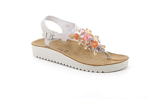 Grunland GREK, Sandalo Donna Gioiello Ghiaccio