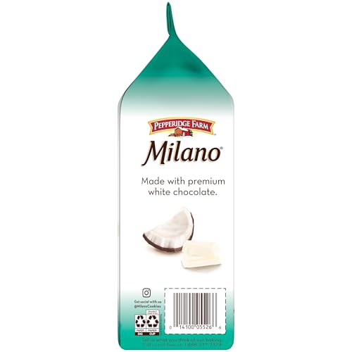 Image of Pepperidge Farm Milano White Chocolate Coconut Flavored Cookies, 7 Oz Bag (2 Pack)