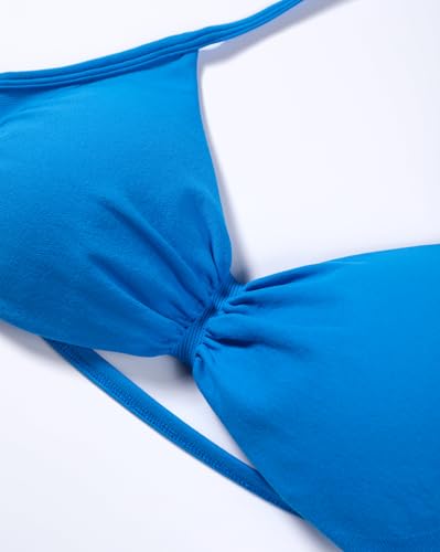 Image of AUROLA Influence Strappy Bra Sports Bras for Women, Backless Padded Impact Strappy Bra Workout Gym Yoga with Removable Cups