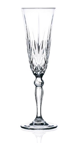 Lorenzo RCR Crystal Melodia Collection Champagne Flutes Glass Set