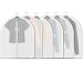 allhom Small Size Garment Bags - Set of 6 Translucent 31 inch Hanging Clothing Bags with Cedar Balls, for Boy Girls' Sweater, Hoodies, Shorts