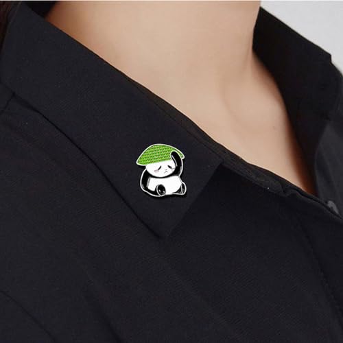 Image of Cute Enamel Pins Cartoon Lapel Pin Brooch Badge for Backpack Jackets Funny Tiger Pins for Gift DIY Accessory Clothing Bookbags Hat Decoration,panda pins-5