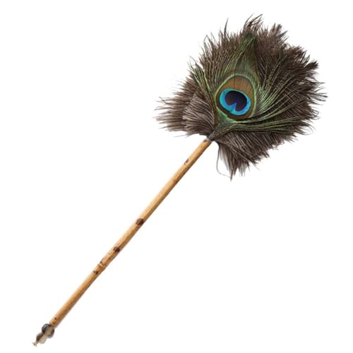 HOODANCOS Bamboo Handle Duster Furniture Dust Cleaner Handheld Home Duster Washable