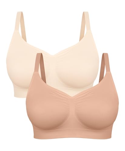 Image of FeelinGirl Bralettes for Women with Support Comfortable Bras No Underwire Seamless Everyday Bras