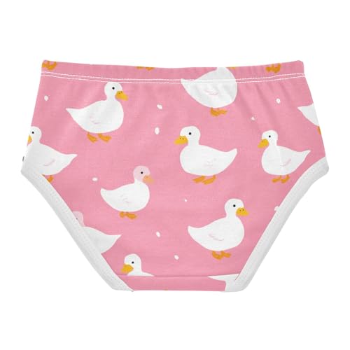 Wusikd White Duck Girls' Underwear Cotton Cute Girls Briefs Soft Toddler Underwear 2T2