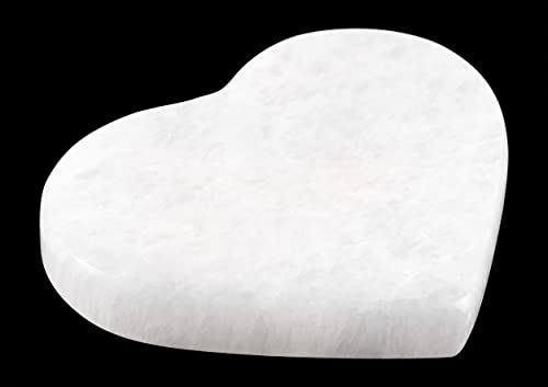 Selenite Charging Plate 4 Heart Selenite Crystal Mined & Crafted in Morocco Ideal for Cleansing Crystals & Healing Stones Meditation Reiki Protection Crystals - Spiritual Gifts & Decor