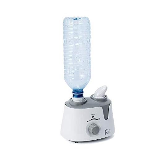 PerfectAire PAU1 Personal Ultrasonic Cool Mist Humidifier with Water Bottle Adapter for Small Rooms, Travel, Offices and Dorms, Ultra-Quiet Operation, No Filters to Change, White