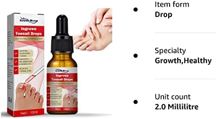 Nail Helper Ingrow Toenail Correction Treatment Oil, Ingrown Toenail Correction Drops, Cuticle Care Oils for Ingrown Toenails, Nail Care and Treatment, Nail Fungal Treatment (10ml)