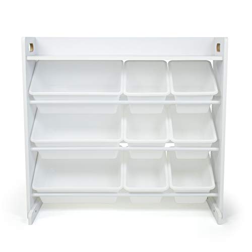 Humble Crew Toy Storage Organizer With Shelf And 9 Storage Bins, White #TOP3