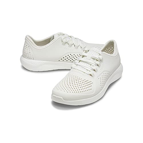 Image of Crocs Men's LiteRide Pacer Sneaker | Comfortable Tennis Shoes, Almost White