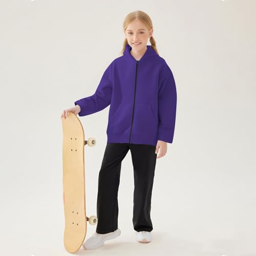 Boys And Girls Zip Up Hoodies Kids Fashion Casual Jacket Long Sleeve Cute Comfy Sweatshirt Outerwear 4-13 Years2