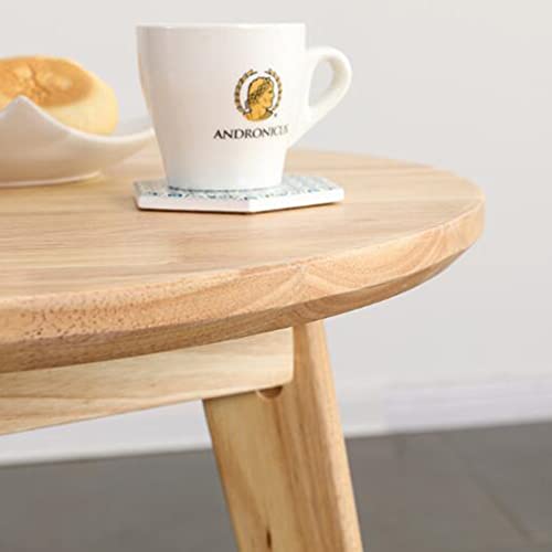 Table à manger ronde en bois massif table de cuisine moderne peu encombrant