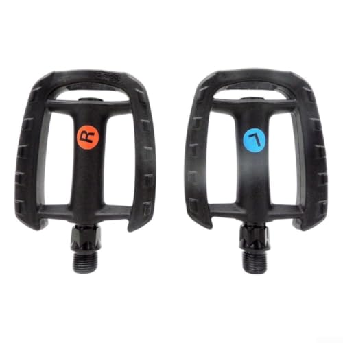 Caswynlife Pedales de bicicleta con rodamiento Du y reflector, construcción de acero y ABS para bicicletas plegables de carretera de montaña, piezas de repuesto ultraligeras, fácil instalación, negro