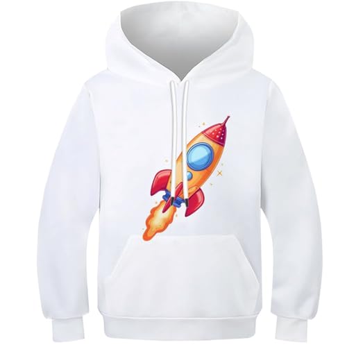 Sweat à capuche fusées colorées 3D pour ado qui refuse les vêtements ennuyeux