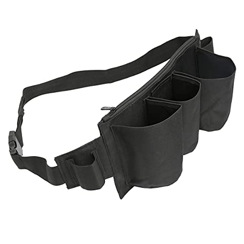DricRoda Tool Pouch, Waist Tools Bag Belt, Bottle Holster, Duty Working Tool Apron for Janitorial, Custodial, Housekeeping, Public Area Cleanup, 2 Scraper Brush Loops, 6 Upgraded Pockets (Large)