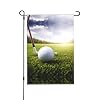 Golf Ball Print Garden Flag 12x18in For Deck, Porch, Patio & Lawn Decor