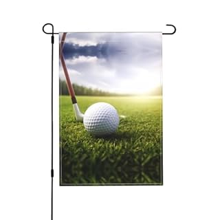 Golf Ball Print Garden Flag 12x18in For Deck, Porch, Patio & Lawn Decor