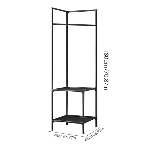 Support d'angle de vêtements en métal pour optimiser les petits espaces de rangement