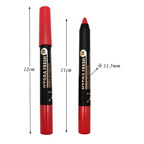 Meicoly 9 Colors Lip Crayon Matte Lipstick, Lip Liner Pencil Set, Durable Velvet Lipstick Combination Kit, Nude Color Vibrant Smooth For Black Women Labiales Mate 24 Horas Set With 1 Large Sharpener #TOP3