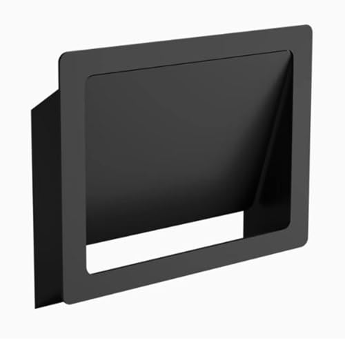 Vnook Cubo de Basura Negro Empotrado, Cubo de Basura de Acero Inoxidable, Tapa de Cubo de Basura con Apertura Lateral integrada for contenedor de residuos de Cocina