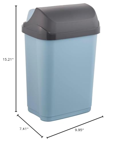 Caneca de basura keeeper 10 litros azul nórdico miniatura 6