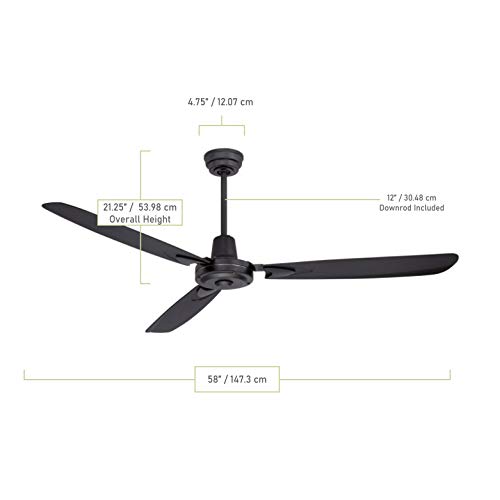 Craftmade VE58FB3 Velocity Aerodynamic Modern Industrial Heavy-Duty 58 Inch Ceiling Fan thumb #2