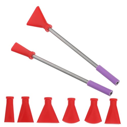 VILLFUL Kit Accessoires pour Acrylique Pouring avec Pailles et Embouts Acier Inoxydable Outil de Soufflage pour Peinture Fluide Adapté Aux Artistes et Amateurs de Peinture Artistique